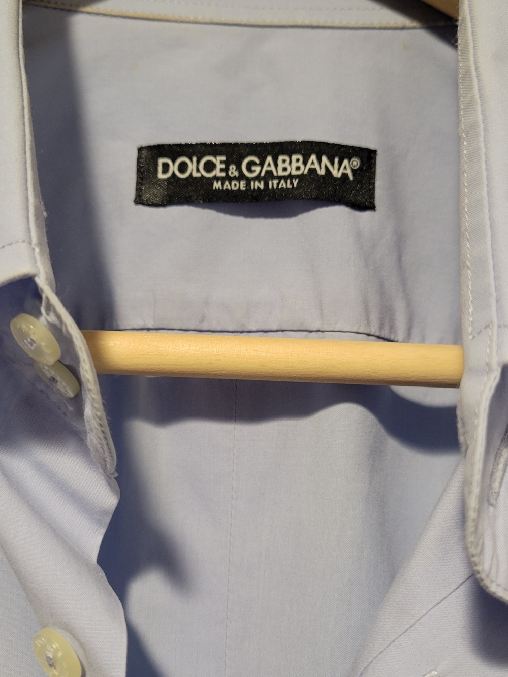 Dolce & Gabbana Light Blue Men's Dress Shirt with Classic Collar